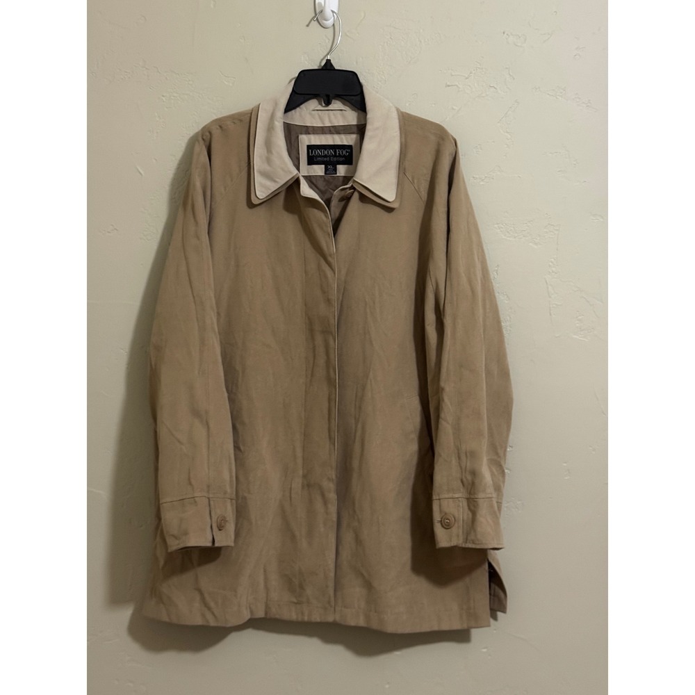 London Fog Limited Edition Trench Coat XL Tan Beige Rain Jacket